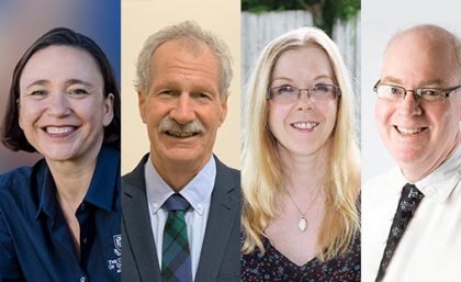 UQ's new ASSA fellows, announced today, from left: Professor Sara Dolnicar, Professor Peter Clarkson, Professor Julie Henry and Professor Justin Kenardy. UQ's new ASSA fellows, announced today, from left: Professor Sara Dolnicar, Professor Peter Clarkson, Professor Julie Henry and Professor Justin Kenardy.